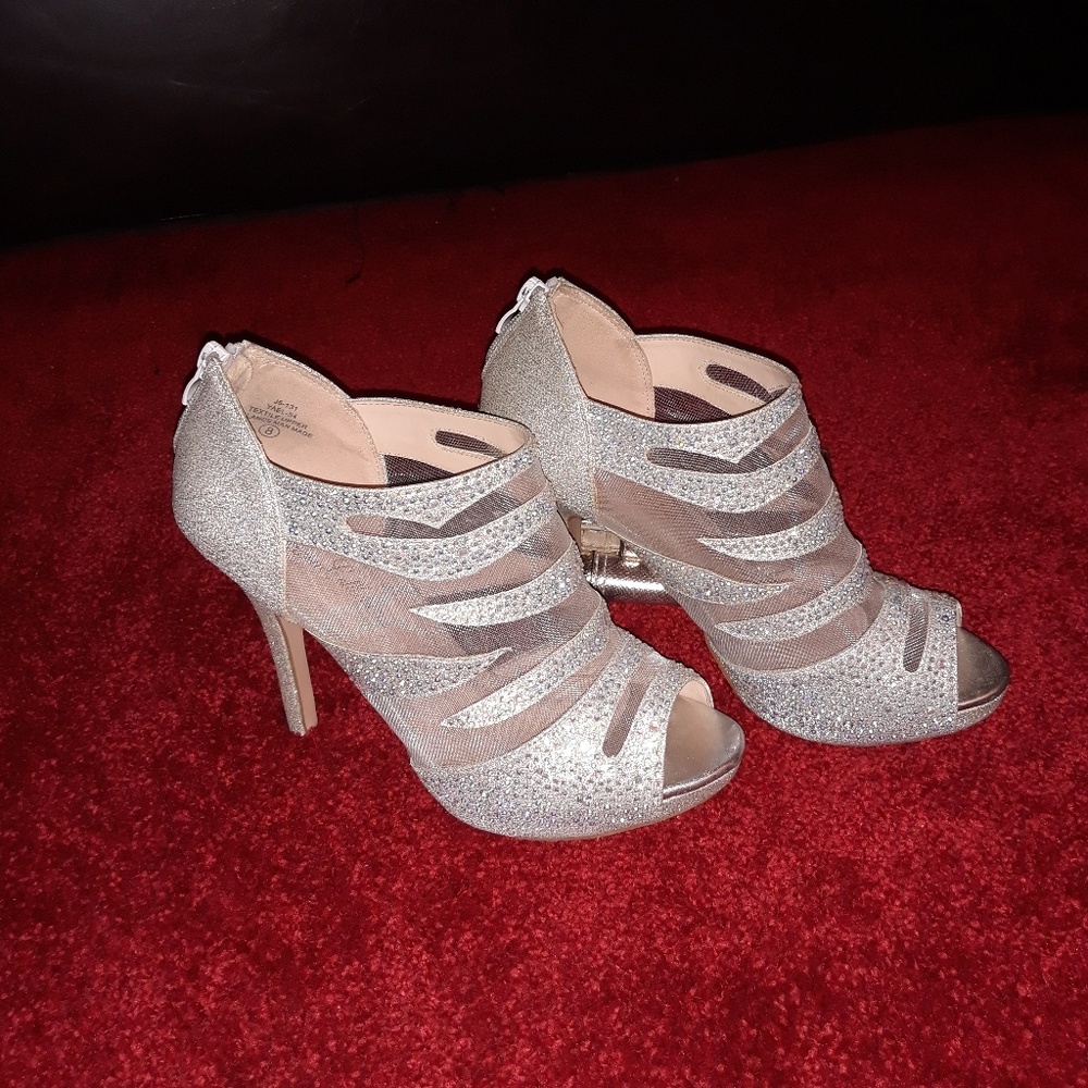 Sexy Glittery Ankle Heels